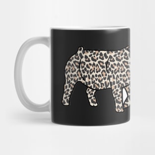 Cheetah Print Pig Silhouette 1 - NOT FOR RESALE WITHOUT PERMISSION Mug